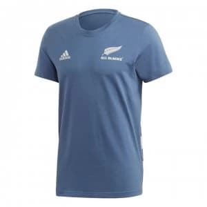 adidas New Zealand All Blacks Mens Cotton T Shirt - Blue