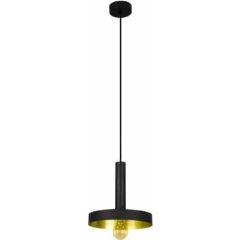 Faro Whizz - 1 Light Dome Ceiling Pendant Black, Gold, E27