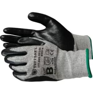 Tuffsafe Cut B, 13G, Foam Nitrile Palm Coated Gloves, Size 7 (Pk-12)
