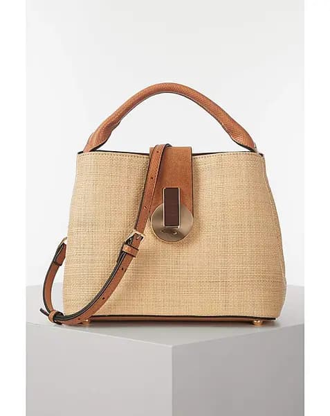 Luella Grey London Luella Grey Elishah Crossbody Raffia/Camel Female SS53401