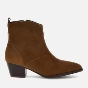 Guess Womens Boyta Suede Western Boots - Cognac - UK 4