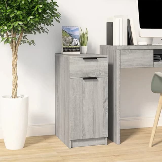 Vidaxl Desk Cabinet Grey Sonoma 33.5X50X75cm Engineered Wood, Grey 817130