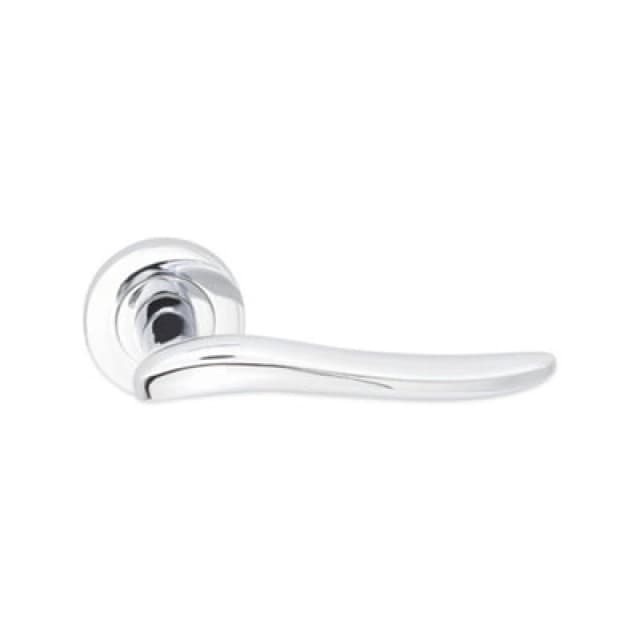 Spira Brass Senza Lever Door Handle Polished Chrome