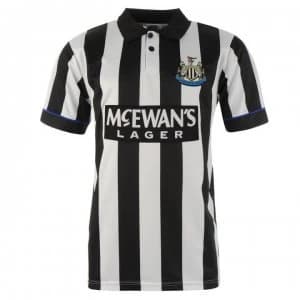 Score Draw Newcastle United Football Club 1995 Home Jersey Mens - Black/White