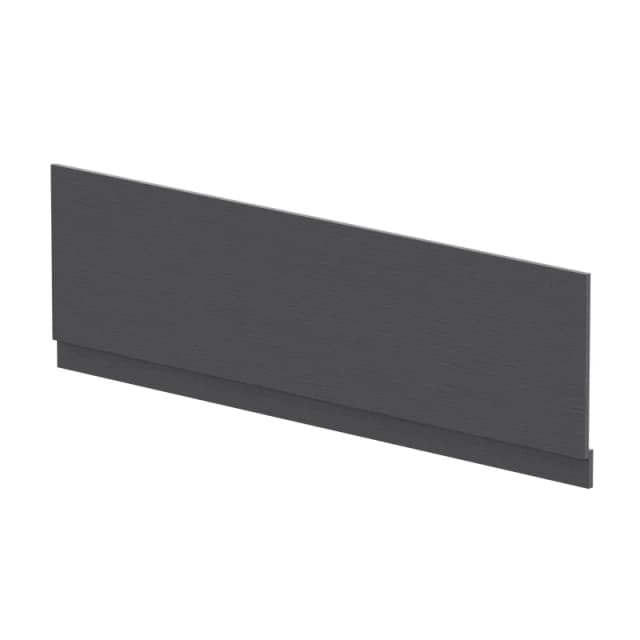 Balterley Edge/Power Straight Front Bath Panel & Plinth, 1800mm - Textured Woodgrain Graphite Grey Grey unisex