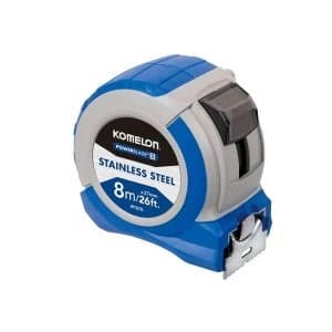 Komelon Stainless Steel PowerBlade Pocket Tape 5m/16ft (Width 27mm)