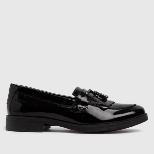 Geox Geox Agata Tassle G Fit School Shoes Black Patent Female Junior 6 QR09004