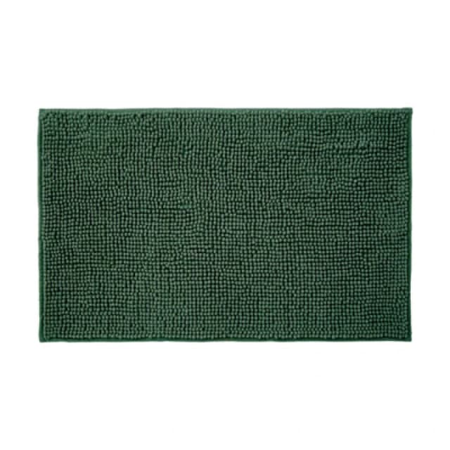 Allure Bath Fashions Chenille Bobble Bath Mat Non Slip 60 X 90Cm - Dark Green