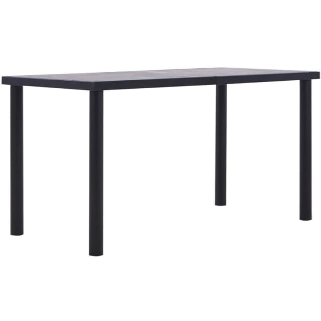VIDAXL Dining Table Black and Concrete Grey 140x70x75cm mdf Vidaxl 281858