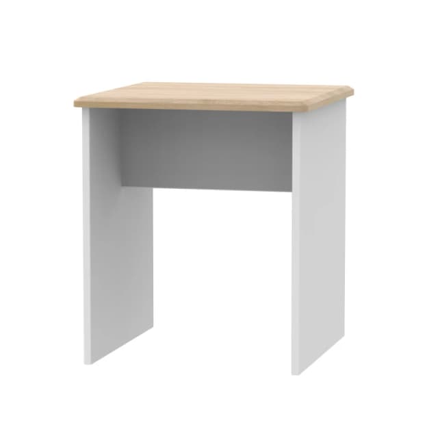 Albert Lamp Table In Grey Matt & Oak (Ready Assembled)