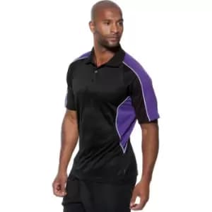 GamegearA Cooltex Active Mens Short Sleeve Polo Shirt (2XL) (Black/Orange)