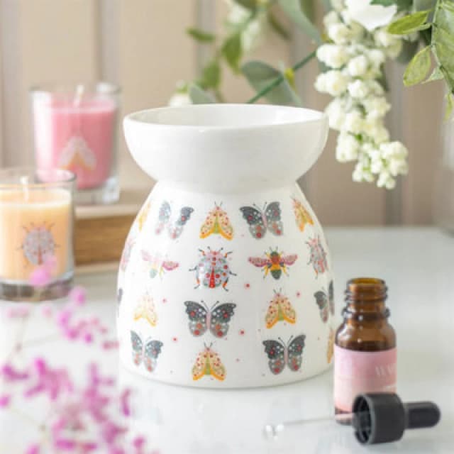 Something Different Floral Bug Print Oil Burner And Wax Warmer