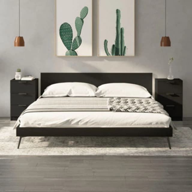 Vidaxl Bedside Cabinets 2 Pcs Black 40X36X65 Cm, Black 811271