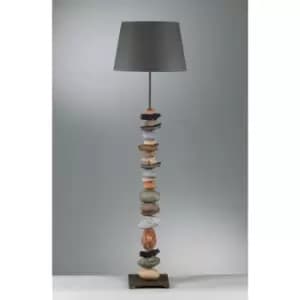 Onli Vera Floor Lamp With Tapered Shade, Grey