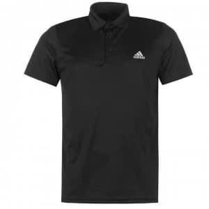 adidas Mens Tennis Fab Polo Shirt - Black