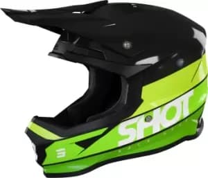 Shot Furious Story Motocross Helmet, black-green, Size L, black-green, Size L
