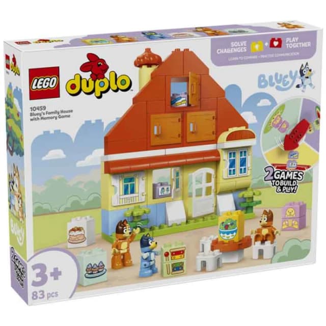 LEGO DUPLO Bluey: Bluey's Family House with Memory Game Interactive Toy 10459