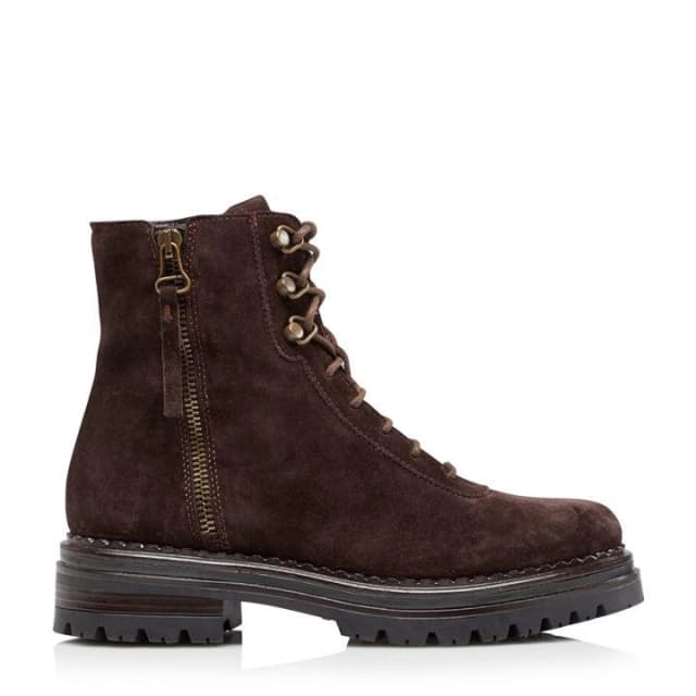 Dune Brown Suede 'Phase' Ankle Boots - 4