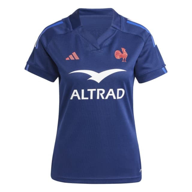 adidas France Rugby Home Shirt 2024 Womens Dark Blue female 8 (XS)