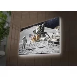 NASA-002 Multicolor Decorative LED Lighted Canvas Painting