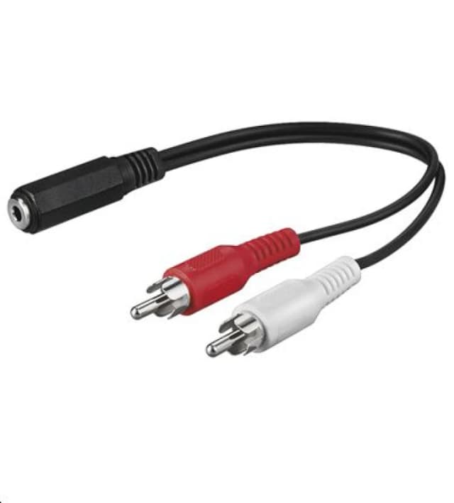 Microconnect AUDALH02 audio cable 0.2 m 2 x RCA 3.5mm Red