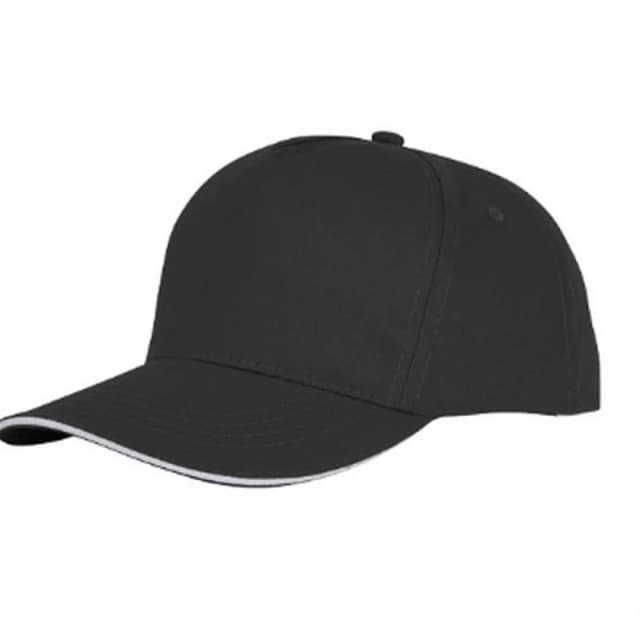 Bullet Mens Ceto 5 Panel Sandwich Cap in Black Male One Size