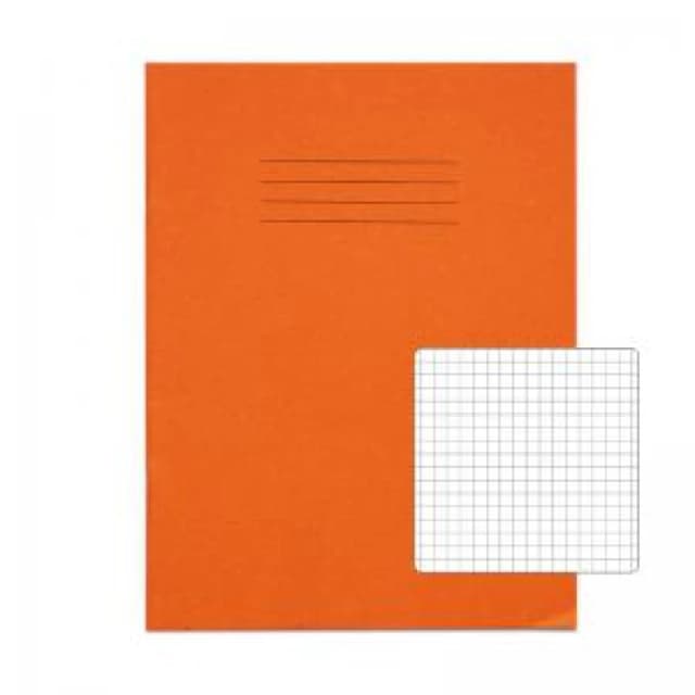 RHINO 9 x 7 Exercise Book 80 Page, Orange, S5 (Pack of 100)