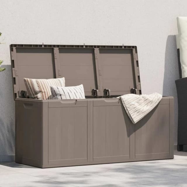 VIDAXL Garden Storage Box 270L Brown pp Rattan Vidaxl 8720286768013