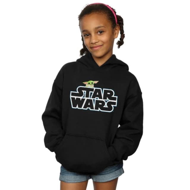 Star Wars The Mandalorian The Child Logo Hoodie Black female