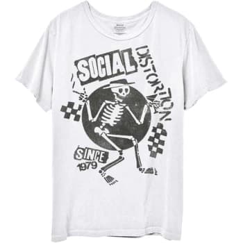 Social Distortion - Speakeasy Checkerboard Unisex Large T-Shirt - White