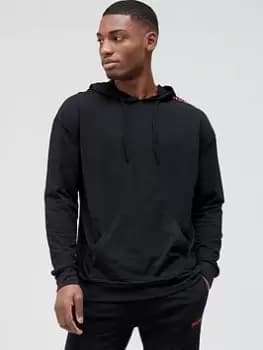 HUGO Bodywear Labelled Lounge Hoodie - Black, Size 2XL, Men