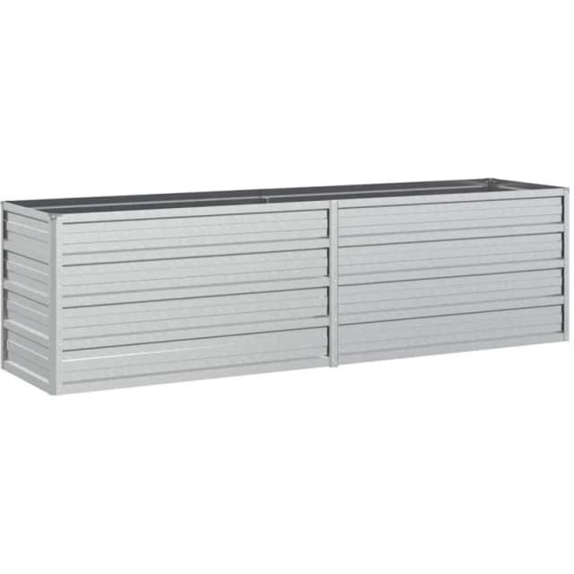 VIDAXL Garden Raised Bed 160x40x45cm Galvanized Steel Silver Vidaxl 8720286661857
