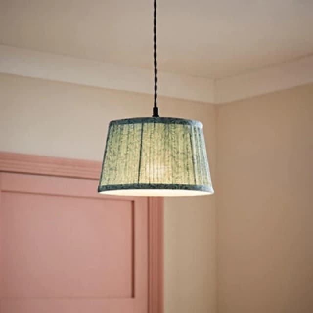 ValueLights ValueLights Alba Pleated Tapered Leaf Easy Fit Ceiling Pendant Light Lamp Shade in Blue Size: Small Blue Small Unisex 5016529272915