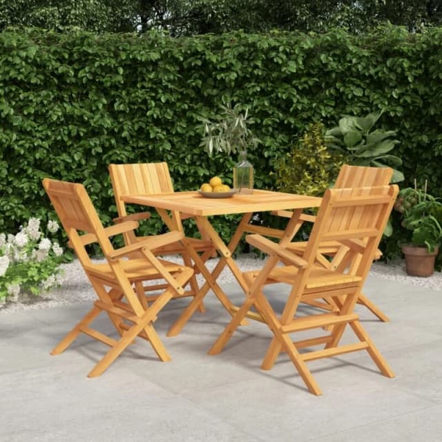 VIDAXL 5 Piece Garden Dining Set Solid Wood Teak Vidaxl 8720845743697