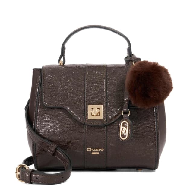 Dune London Womens Dassios Top Handle Bag Dark Brown female One Size