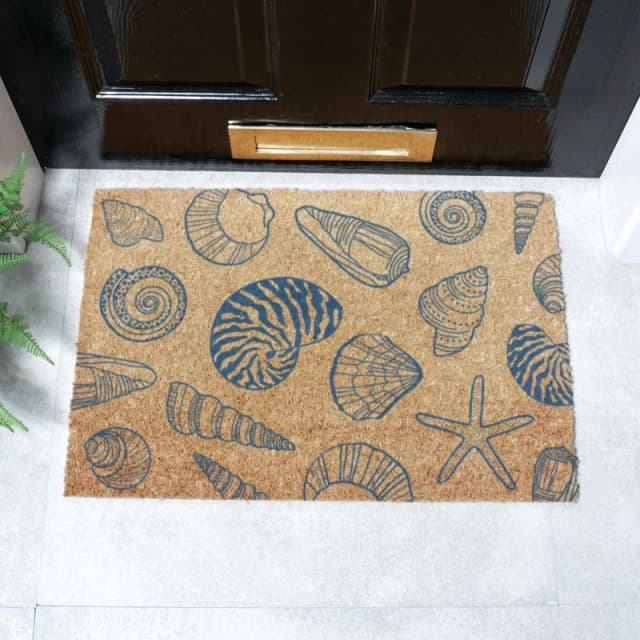 Artsy Doormats Shells Coir Doormat (60 X 40Cm)