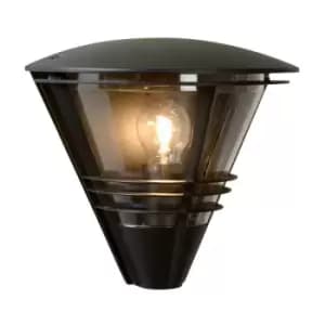 Lucide LIVIA - Wall Light Outdoor - 1xE27 - IP44 - Black