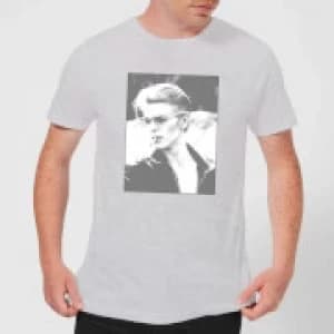David Bowie Wild Profile Framed Mens T-Shirt - Grey - 3XL
