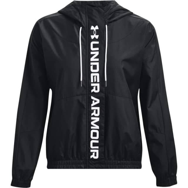 Under Armour RUSH Woven Full-Zip Jacket Black/White female 12 (M)