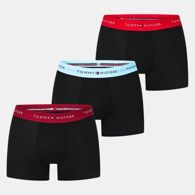 Tommy Hilfiger 3 Pack Logo Waistband Trunks Red/Red/Blu male Large