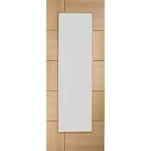 XL Joinery Ravenna Fully Glazed Oak 10 Panel Internal Door - 1981 x 838mm