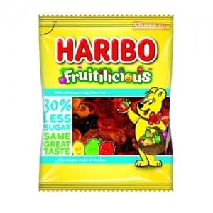 Haribo Fruitilicious Bag Reduced Sugar 140g Pack of 12 49077