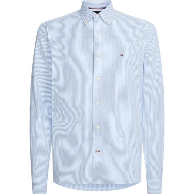 Tommy Hilfiger CORE 1985 FLEX OXFORD STRIPE SHIRT - White White XS