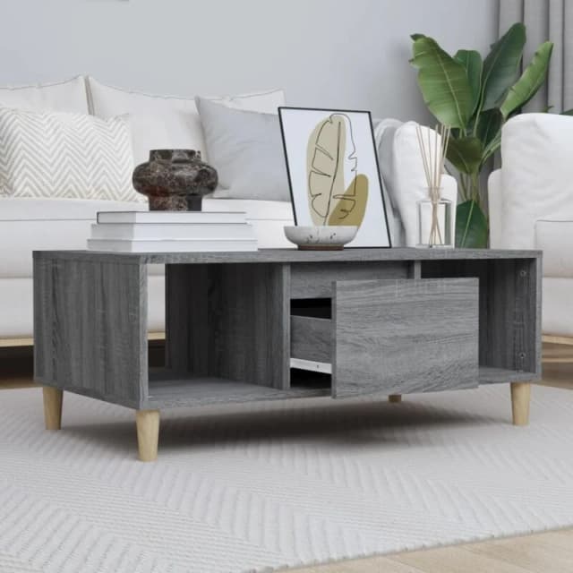 Vidaxl Coffee Table Grey Sonoma 90X50X36,5cm Engineered Wood, Grey 821066