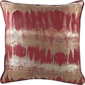 Inca Jacquard Cushion Burgundy