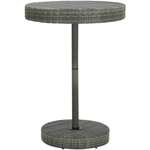 VIDAXL Garden Table Grey 75.5x106cm Poly Rattan vidaXL 8720286002964