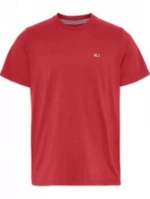 Tommy Jeans Tjm Classic Jersey T-Shirt, Red Size M Men