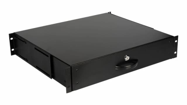 Equip Lockable Drawer 19'. 2U. RAL9005 Black