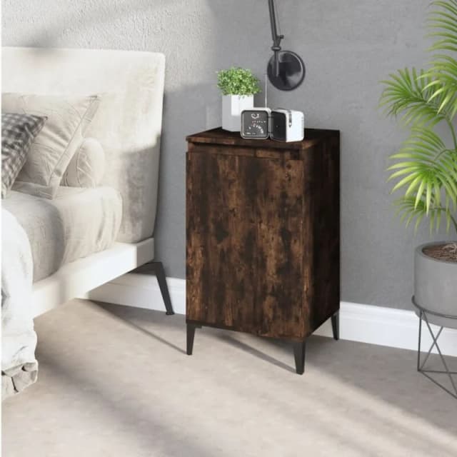 VIDAXL Bedside Cabinet Smoked Oak 40x35x70cm Engineered Wood vidaXL 8720845737443