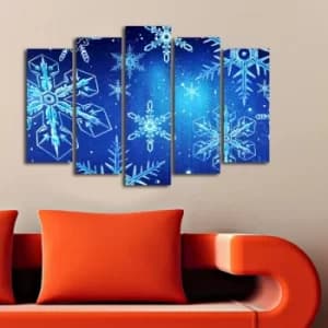 5PATNOEL-9 Multicolor Decorative Canvas Painting (5 Pieces)